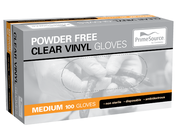 PrimeSource® Vinyl Glove - X-large | Powder-Free | Clear - Hospitality Connect