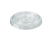 HiKleer® rP.E.T Cold Cup Lid | Flat, with straw slot | Clear To suit 14 oz, 16 oz, 20 oz & 24 oz - Hospitality Connect