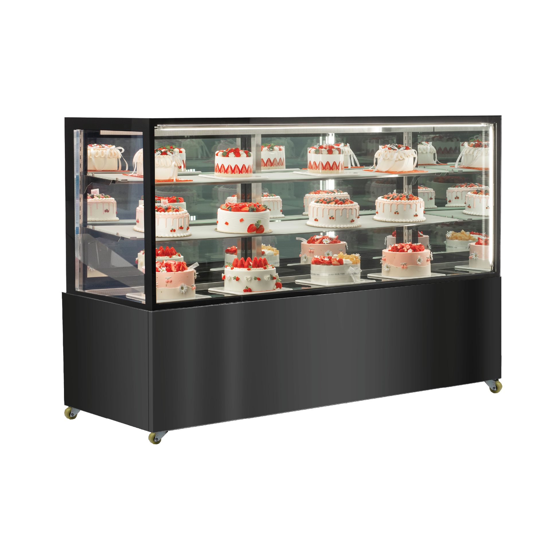Exquisite CDM218Three Tiers Mirror Cake Display Refrigerators 1800mm Width - Hospitality Connect