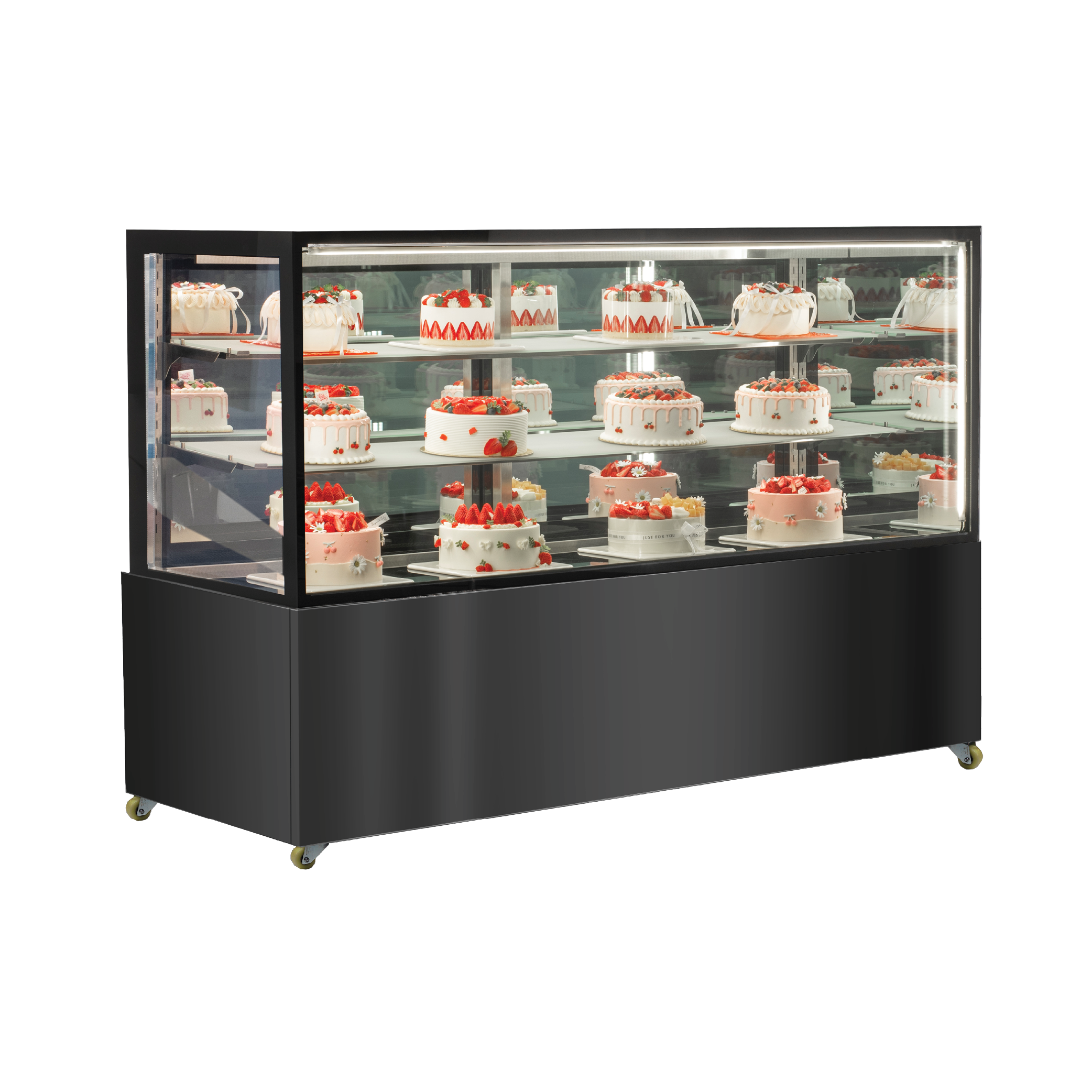 Exquisite CDM218Three Tiers Mirror Cake Display Refrigerators 1800mm Width - Hospitality Connect