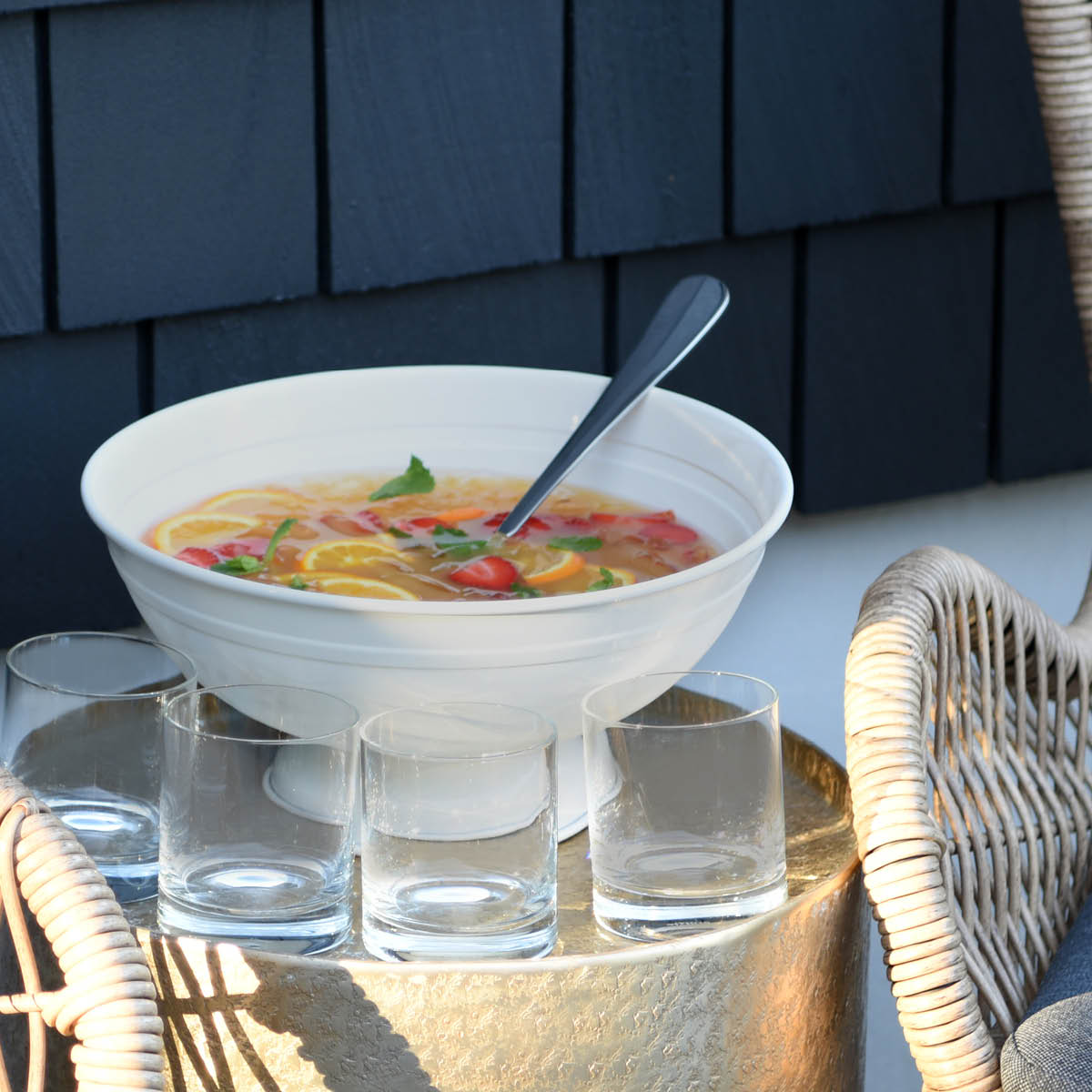 CONEY ISL-GALVANISED CREME P/C FOOTED SERVING BOWL 305x150mm Box of 4 - Hospitality Connect