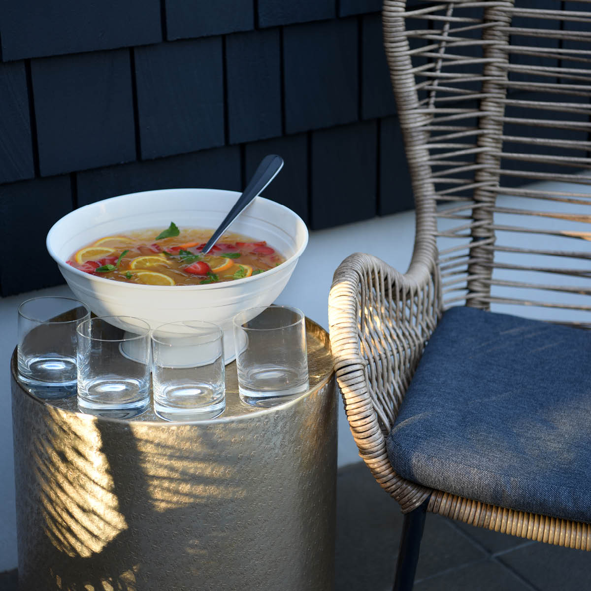 CONEY ISL-GALVANISED CREME P/C FOOTED SERVING BOWL 305x150mm Box of 4 - Hospitality Connect