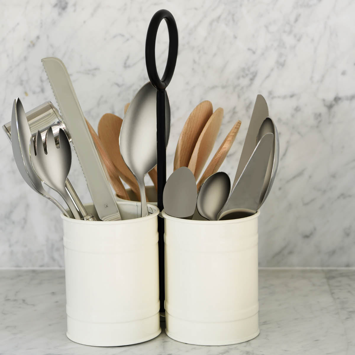CONEY ISL-GALVANISED CREME P/C CADDY W/BK HDL 3 COMP 340x200 Box of 6 - Hospitality Connect