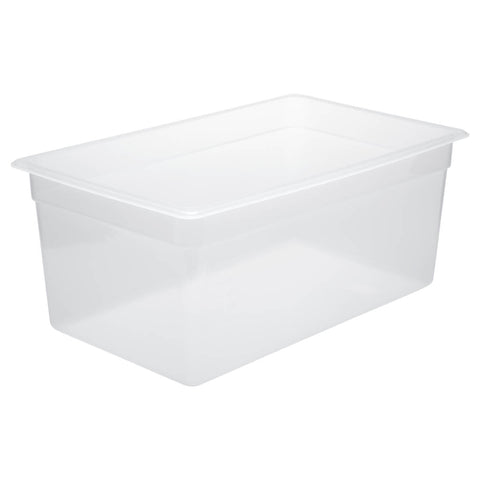 CHEF INOX GN STORAGE CONTAINER-POLYPROP GN 1/1 x 200mm CLEAR - Hospitality Connect