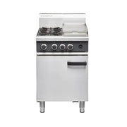 Cobra 600mm Two Burner /Griddle Gas Range Static Oven CR6C. - Hospitality Connect