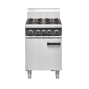Cobra 600mm Four Burner Gas Range Static Oven  CR6D. - Hospitality Connect