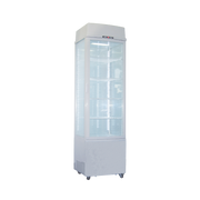 Exquisite CTD235 Four Sided Glass Upright Display Refrigerators White with LED 235 Litre - Hospitality Connect