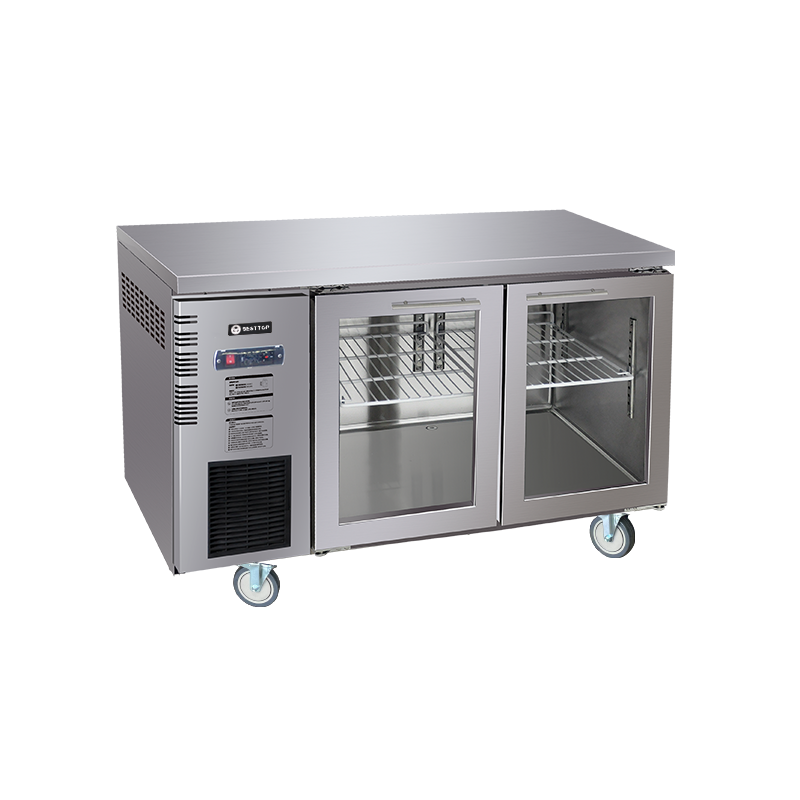 Best Top Under Bench Glass Door Fridge 1200mm/CUR12-2SG - Hospitality Connect