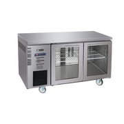 Best Top Under Bench Glass Door Fridge 1500mm/CUR15-2SG - Hospitality Connect