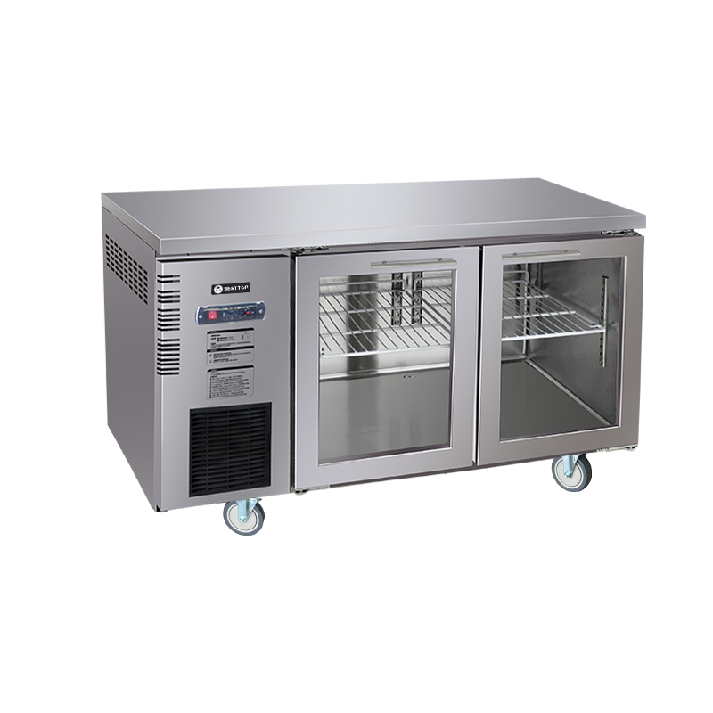 Best Top Under Bench Glass Door Fridge 1500mm/CUR15-2SG-600 (600mm depth) - Hospitality Connect
