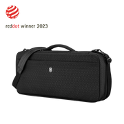 Black Victorinox folding knife with a sleek handle and stainless steel blade, ideal for everyday carry and outdoor use.