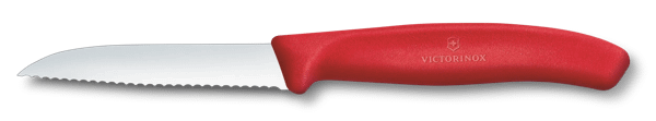 VICTORINOX Paring Knife, Wavy Edge 8cm - New Red - Hospitality Connect