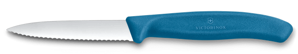 VICTORINOX Paring Knife, Wavy Edge 8cm - New Blue - Hospitality Connect