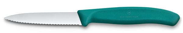 VICTORINOX Paring Knife, Wavy Edge 8cm - New Green - Hospitality Connect