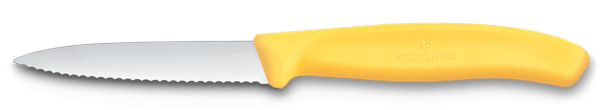 VICTORINOX Paring Knife, Wavy Edge 8cm - New Yellow - Hospitality Connect