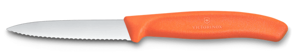 VICTORINOX Paring Knife, Wavy Edge 8cm - New Orange - Hospitality Connect