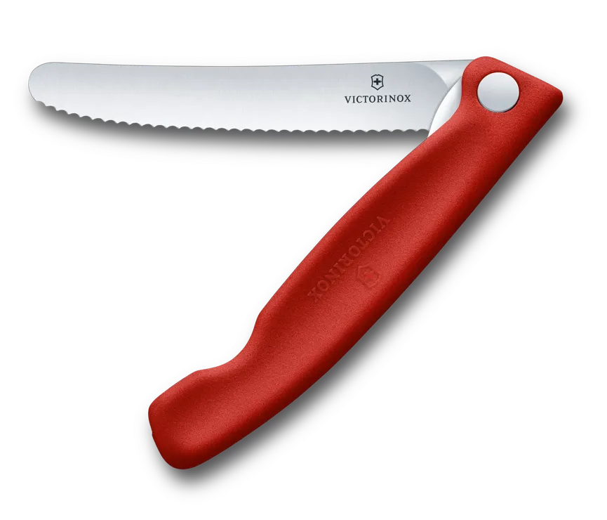 Victorinox Picnic Knife, Wavy Edge 11cm - Red - Hospitality Connect
