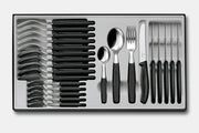VICTORINOX 24 Piece Table Set, Wavy Edge - Black - Hospitality Connect
