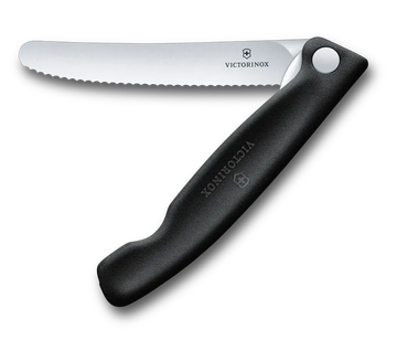 Victorinox Picnic Knife, Wavy Edge 11cm - Black - Hospitality Connect