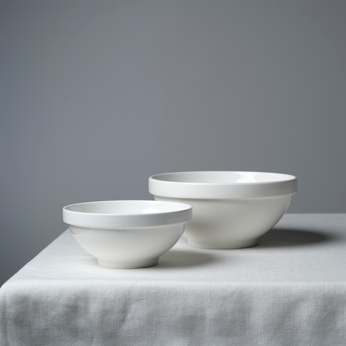 TABLEKRAFT CORE WHITE ROUND BOWL FOOTED 200x90mm STACK RIM Box of 3 - Hospitality Connect
