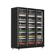 Exquisite DC1100 Three Glass Doors Upright Display Refrigerators Black 1070 Litre - Hospitality Connect
