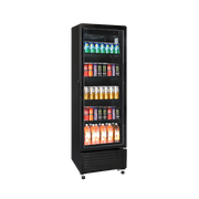 Exquisite DC150 One Glass Doors Upright Display Refrigerators Black 140 Litre - Hospitality Connect