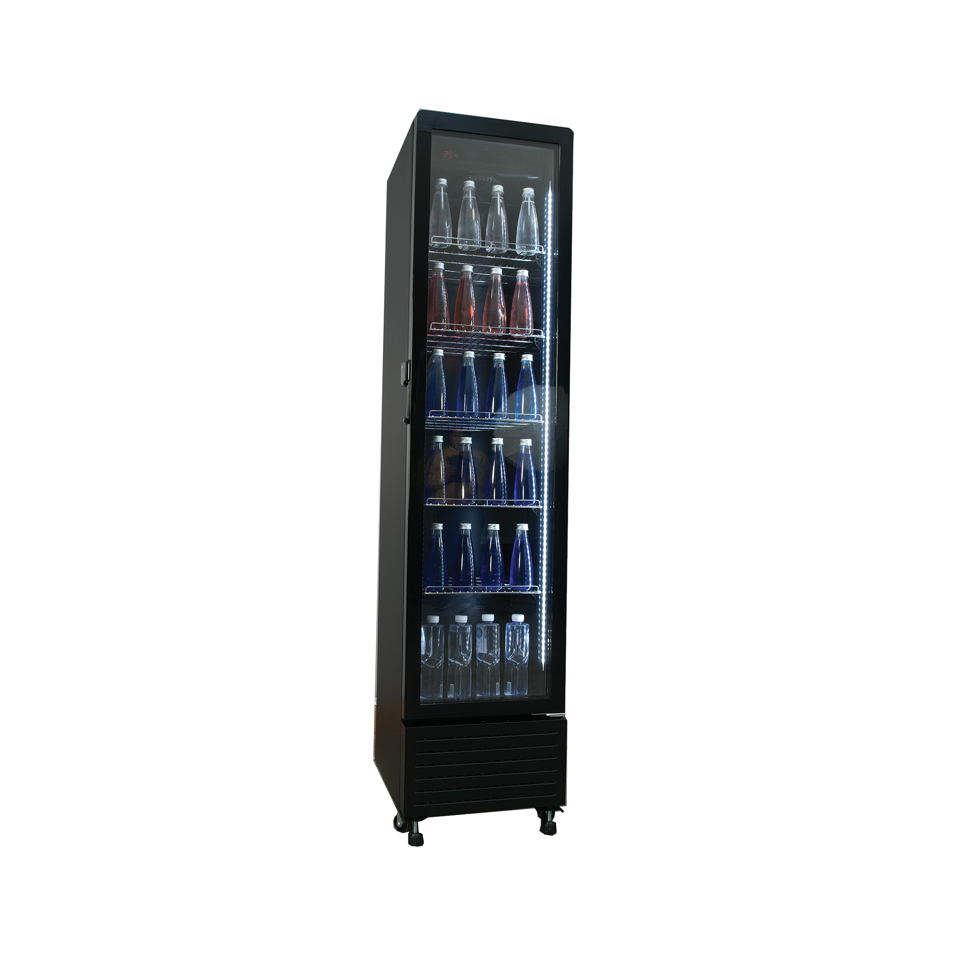Exquisite DC230 One Glass Doors Upright Display Refrigerators Black 217 Litre - Hospitality Connect