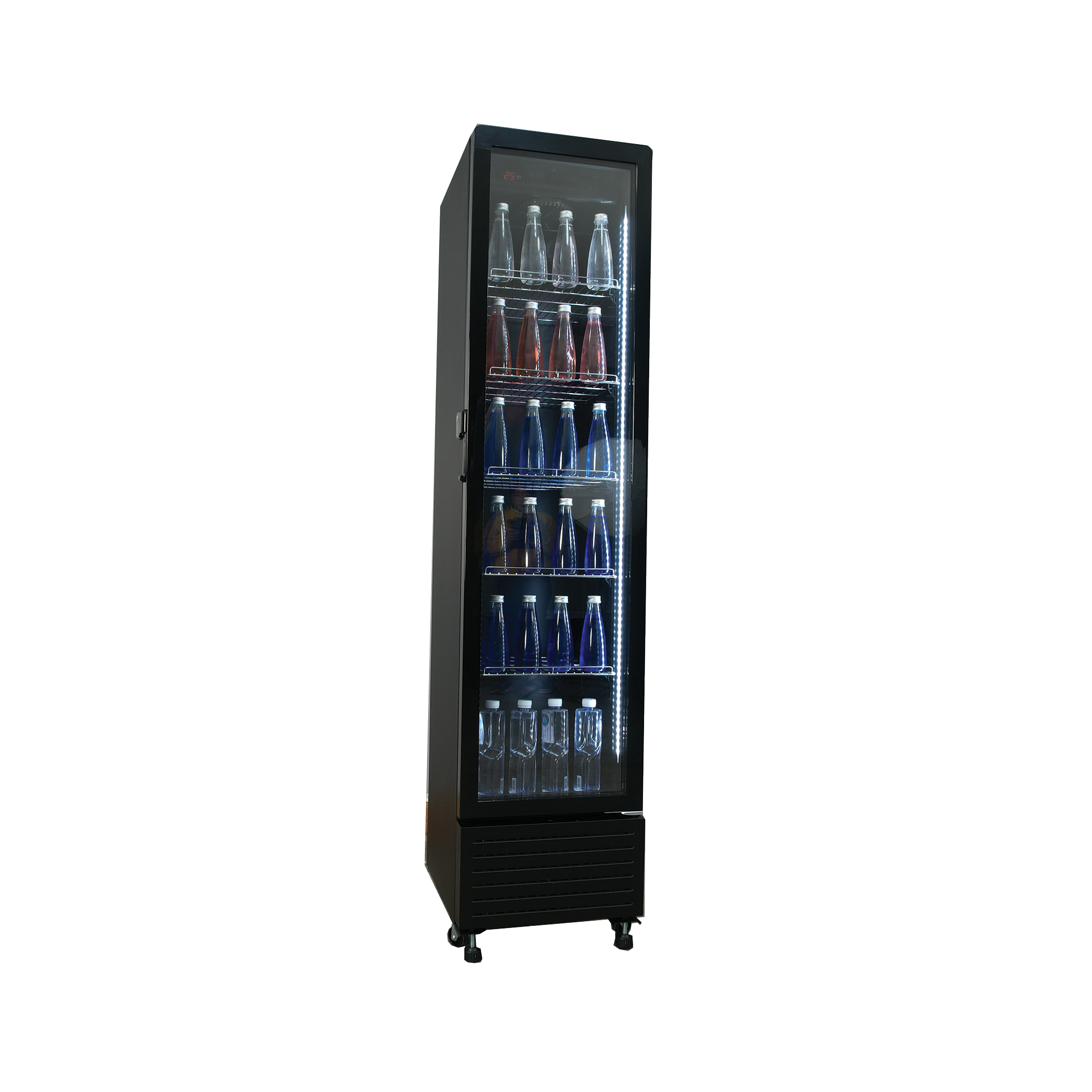 Exquisite DC230 One Glass Doors Upright Display Refrigerators Black 217 Litre - Hospitality Connect