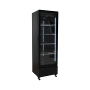 Exquisite DC360 One Glass Doors Upright Display Refrigerators Black 347 Litre - Hospitality Connect
