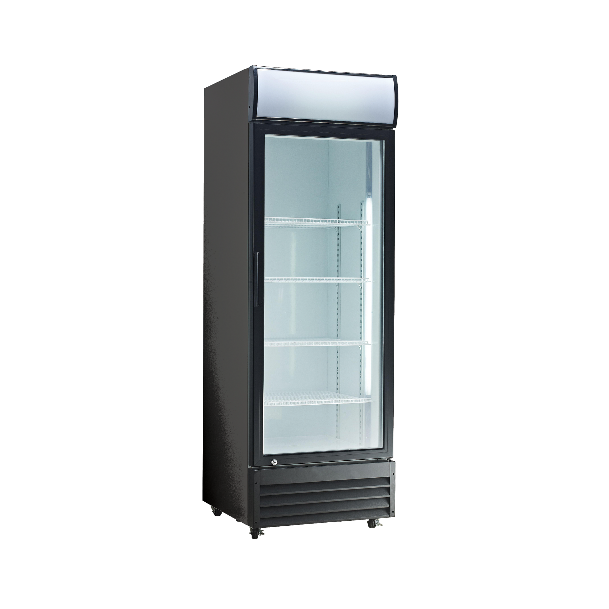 Exquisite DC400P One Glass Door Upright Display Refrigerators Black 400 Litre - Hospitality Connect