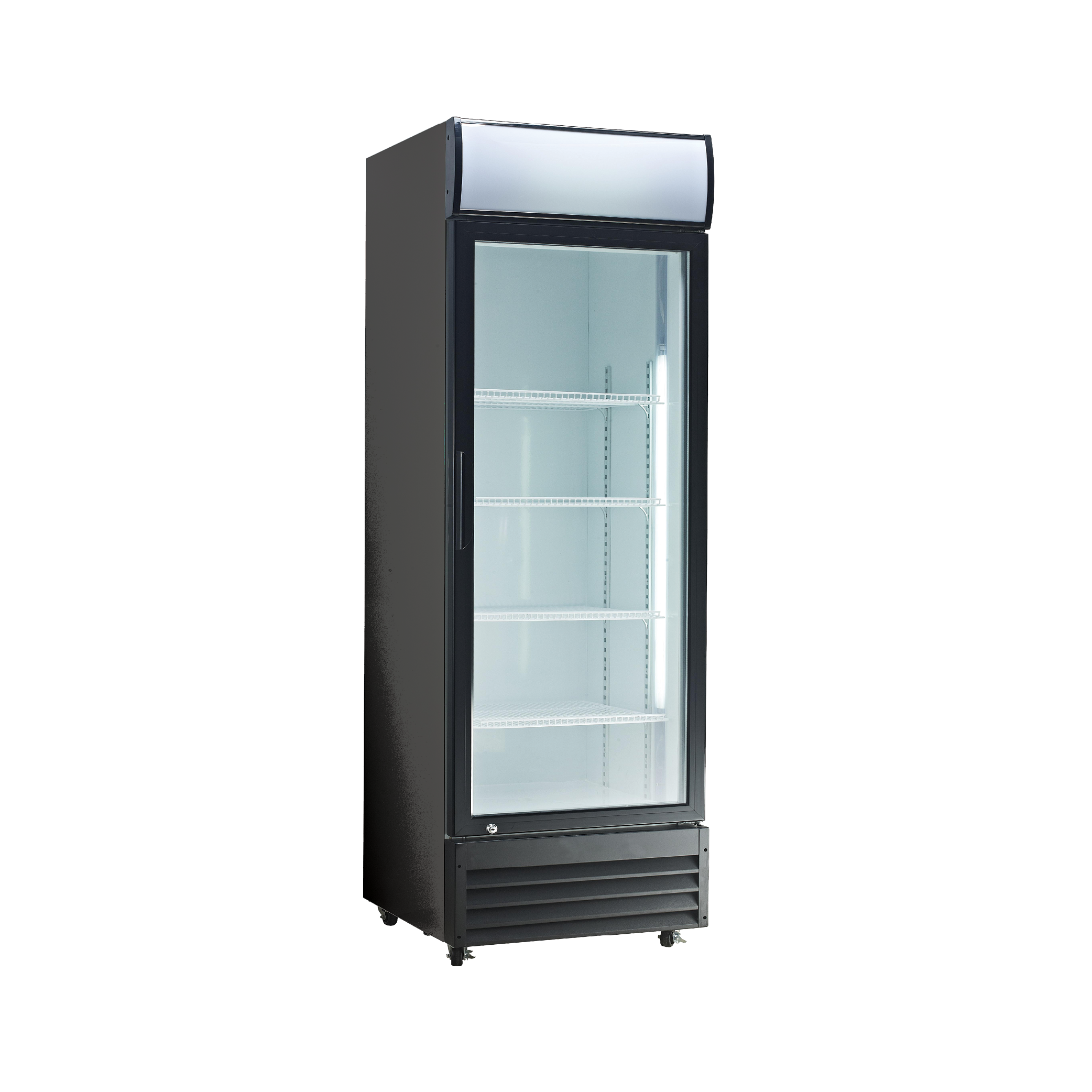 Exquisite DC400P One Glass Door Upright Display Refrigerators Black 400 Litre - Hospitality Connect