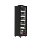 Exquisite DC410 One Glass Doors Upright Display Refrigerators Black 390 Litre - Hospitality Connect