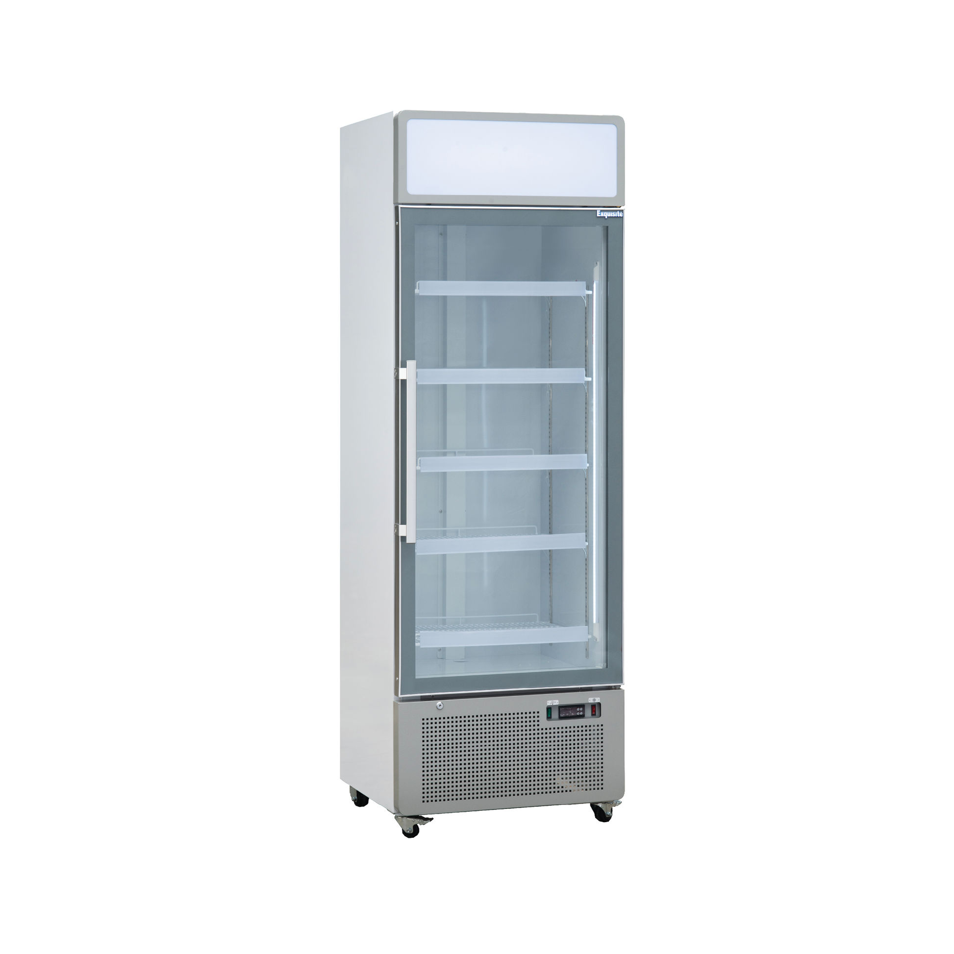 Exquisite DC440P One Glass Door Upright Display Refrigerators White 420 Litre - Hospitality Connect