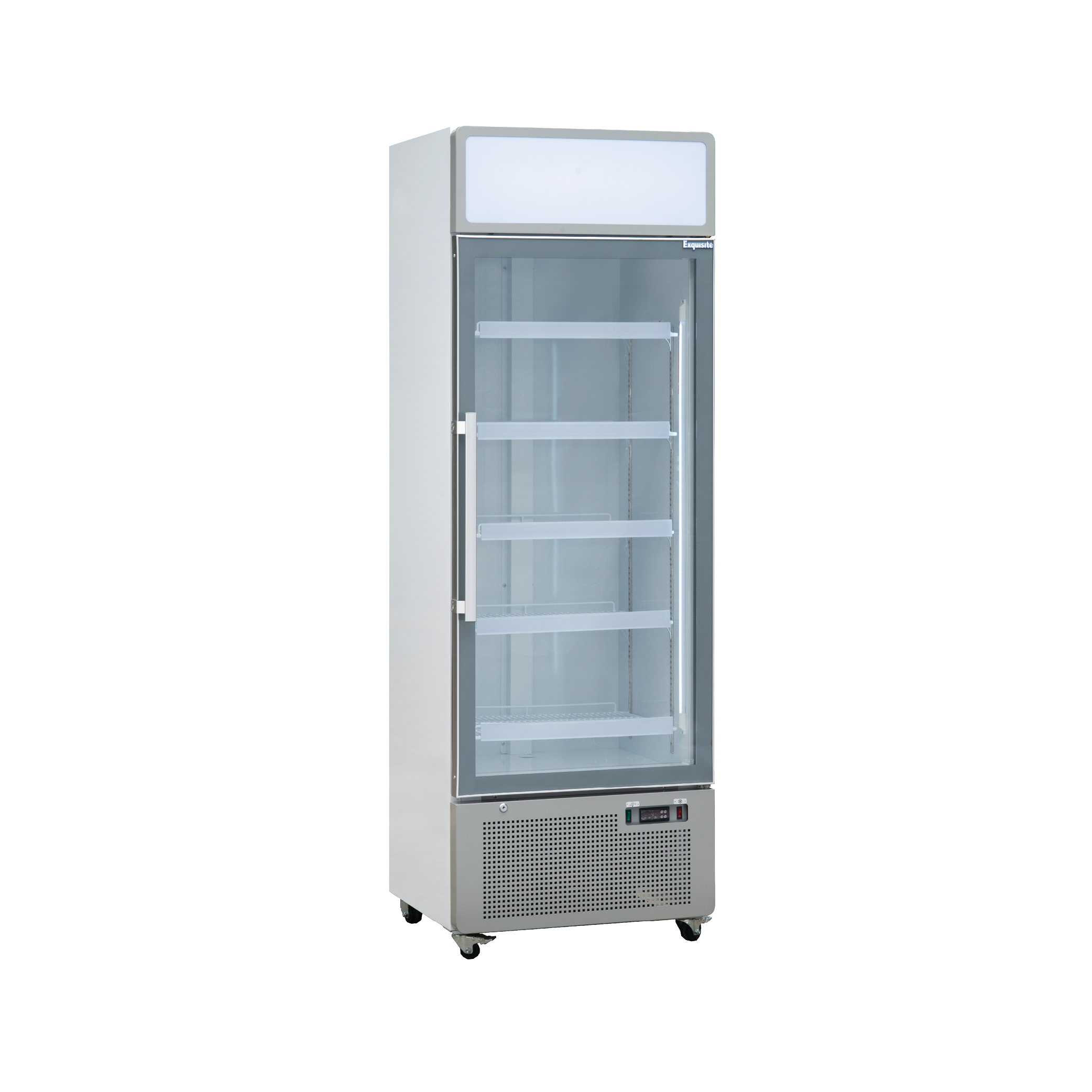 Exquisite DC440P One Glass Door Upright Display Refrigerators White 420 Litre - Hospitality Connect