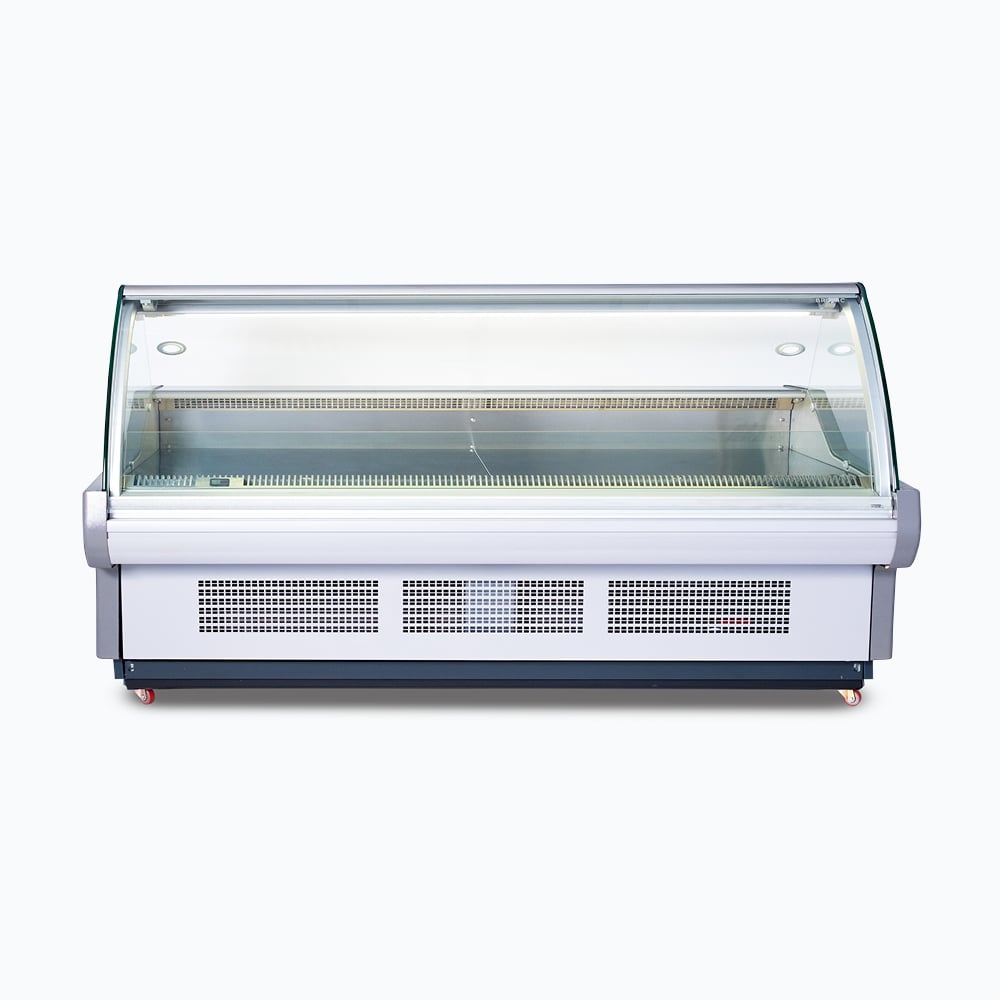 Bromic Curved Glass Deli Display - 2580mm DD2500CG-NR - Hospitality Connect