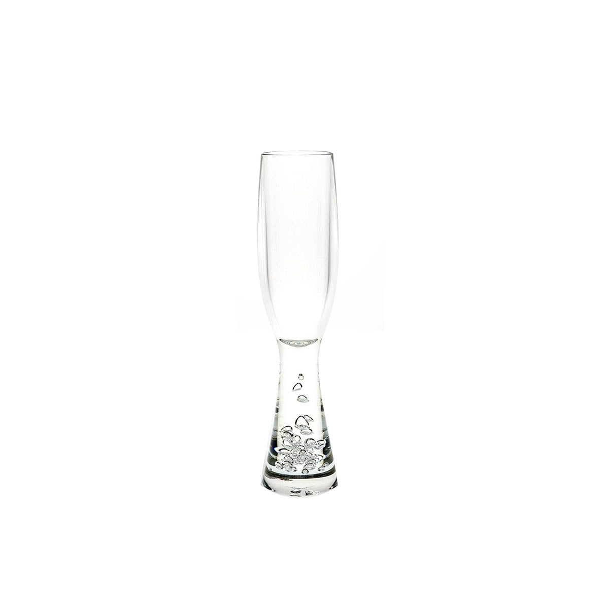 D-STILL UNBREAKABLE CHAMPAGNE FLUTE w/BUBBLE BASE PC 180ml Box of 4 - Hospitality Connect