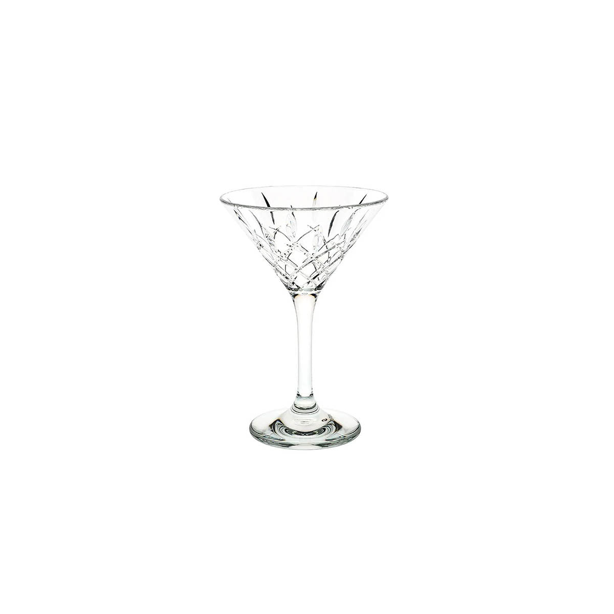 D-STILL UNBREAKABLE DIAMOND CUT MARTINI GLASS PC 235ml Box of 4 - Hospitality Connect