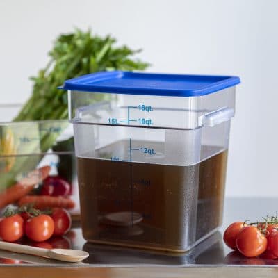 KH CLASSIK CHEF FOOD GRADE SQUARE STORAGE 17.2lt PC CLEAR - Hospitality Connect