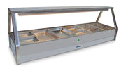 Roband Straight Glass Hot Food Display Bar, 12 pans double row E26 - Hospitality Connect