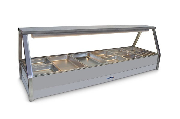 Roband E26 Straight Glass Double Row Hot Food Display With rear doors - Hospitality Connect