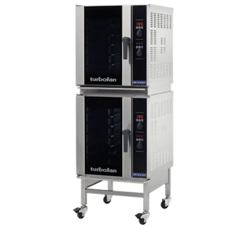 Turbofan Full Size Tray Digital Electric Convection Oven Double Stacked With Castor Base Stand  E33D52C . - Hospitality Connect