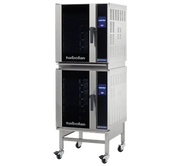 Turbofan E27T32 - Full Size Electric Convection Ovens Touch Screen Control Double Stacked on a Stainless Steel Base Stand - Hospitality Connect