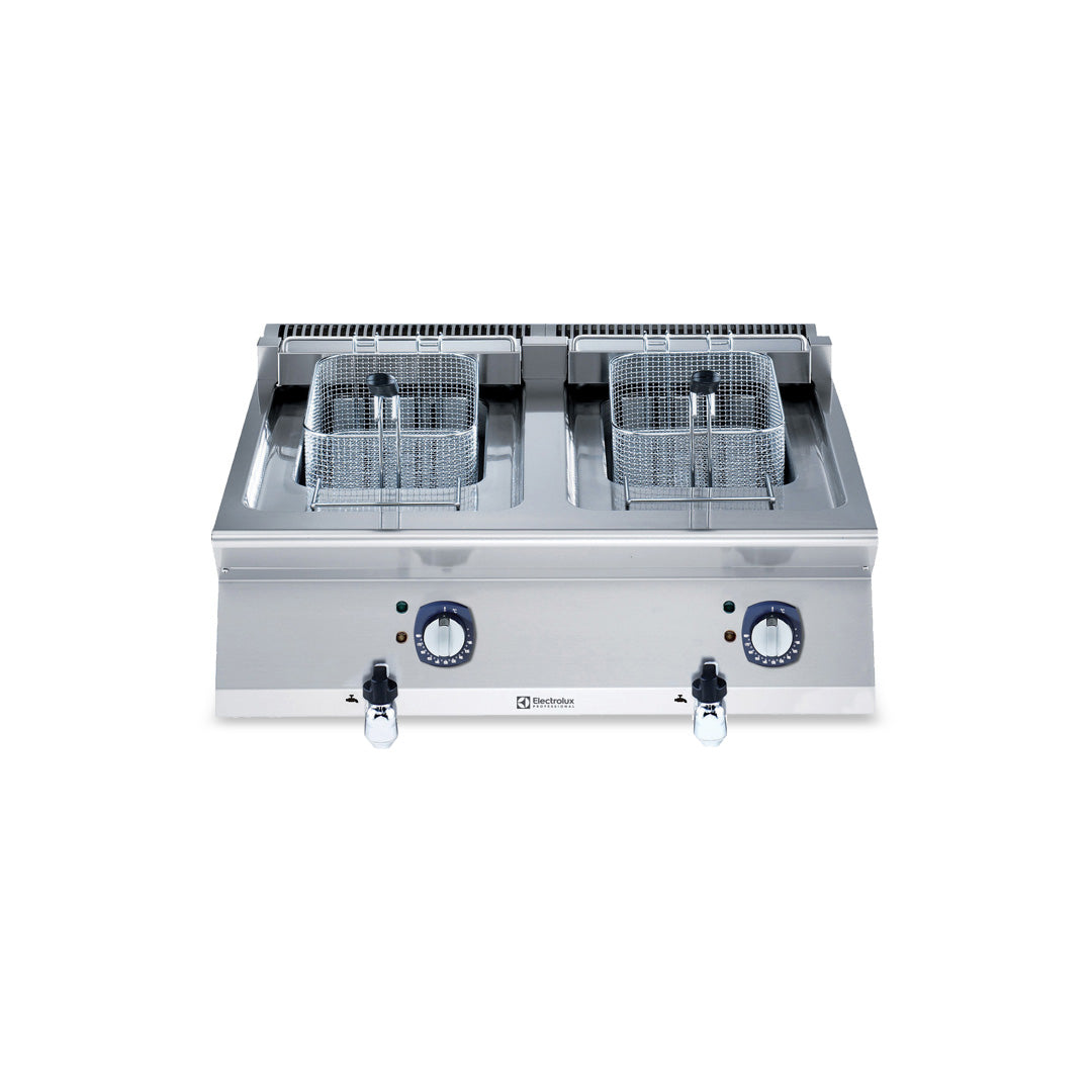 Electrolux Professional700XP 12L + 12L Double Pan Electric Bench Model Fryer 800mmE7FREH2E00 - Hospitality Connect