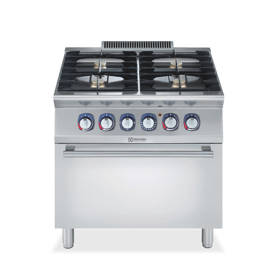 Electrolux Professional700XP 4 Burner Gas Range with Gas Oven 800mmE7GCGH4CGA - Hospitality Connect
