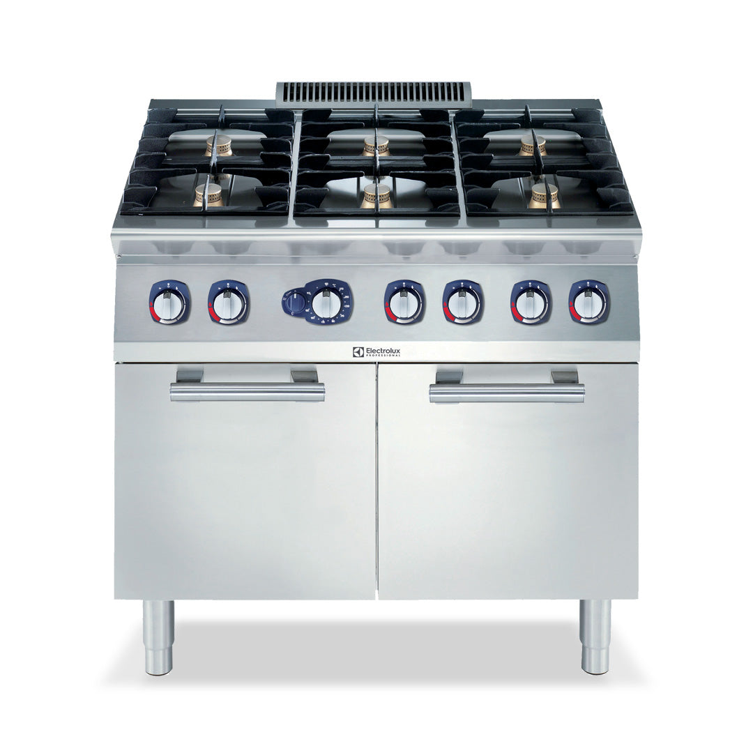 Electrolux Professional700XP 6 Burner Gas Range with Large Gas Oven 900mmE7GCGI6CLA - Hospitality Connect