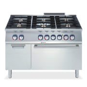 Electrolux Professional700XP 6 Burner Gas Range with Gas Oven 1200mmE7GCGL6C1A - Hospitality Connect