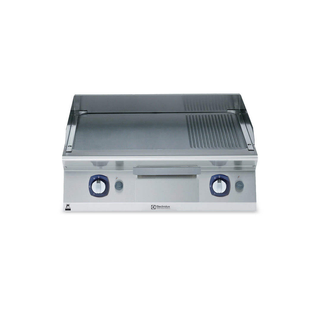 Electrolux Professional700XP Gas Griddle Plate with Smooth/Ribbed Brushed Chrome Plate 800mmE7IIMAAOMEA - Hospitality Connect