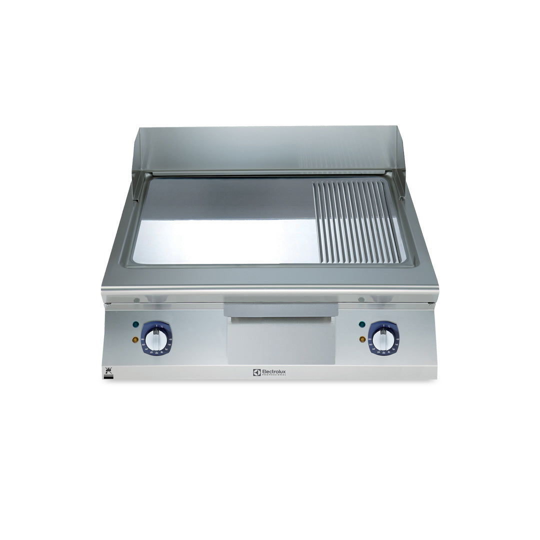 Electrolux Professional900XP Electric Griddle Plate with Smooth/Ribbed Polished Chrome Plate 800mmE9FTEHCP00 - Hospitality Connect