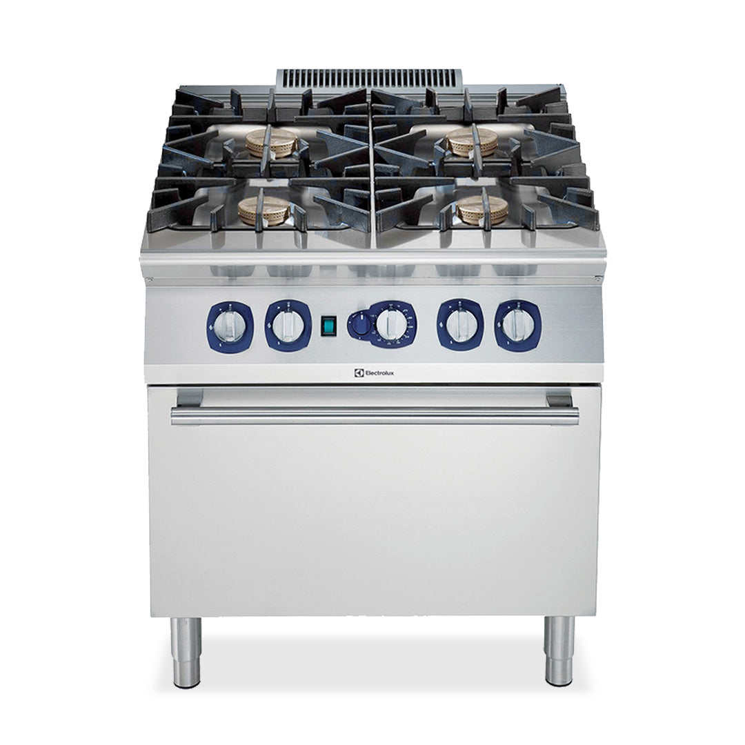 Electrolux Professional900XP 4 Burner Gas Range with Electric Oven 800mmE9GCGHTCEA - Hospitality Connect