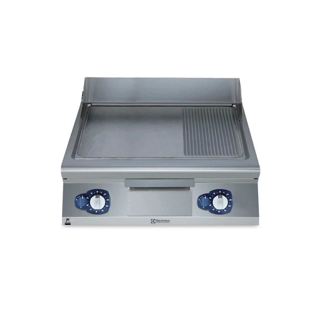 Electrolux Professional900XP Gas Griddle Plate with Smooth/Ribbed Brushed Chrome Plate 800mmE9IIMAAOMEA - Hospitality Connect